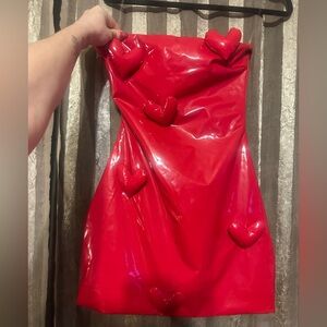 Mew Mews Red heart tube Dress